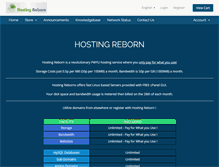 Tablet Screenshot of hostingreborn.com